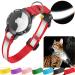 Airtag cat neck band - integrated cat collar Airtag waterproof reflective Airtag collar cat collar with safety clasp elastic for kitten small dog (red s) s (23-33cm) red