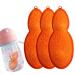 Bottle Cleaning Sponge Beans-Shaped Bottle Cleaning Sponge 3 Bottle Reusable Sponge Kids Bottle Cleaning Set Bottle Scrubber Cleaner Kids Bottle Cleaning Beans with 2 Aluminum Ceramic Balls Orange