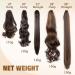 TESS Claw Clip in Ponytail Hair Extensions 18 Inches Curly Wavy Ponytail Extension #4A Dark Brown Hair Extensions Clip in Ponytail Brown for Women 140g - Buy Online on GoSupps.com