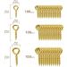 Grevosea 300 Pieces Stainless Steel Screw Eye Pins for Jewellery Making - Mini Gold Threaded Eyelets in 3 Sizes - Buy Online on GoSupps.com