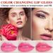 Crystal Jelly Flower Lipstick Set Long Lasting Color Changing Lip Balm with Nutritious Formula, Kawaii Makeup Clear Lipstick with Flower Inside - 2PCS - Buy Online on GoSupps.com