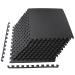 BalanceFrom Puzzle Exercise Mat with EVA Foam Interlocking Tiles Black 1/2" Thick, 48 Square Feet
