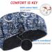 ABAMERICA Navy Feather Bouffant Cap with Button and Sweatband - Adjustable Working Hat | Unisex One Size | Single Layer - Buy Online on GoSupps.com