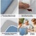 Pozico Adjustable Waterproof Bibs for Adults - 4 Pack Easy to Clean Unisex Terry Cloth with Crumb Catcher Ideal for Seniors - 2 Gray & 2 Blue - Buy Online on GoSupps.com