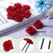 Halloween Rose Flower Hair Clips - 9 Piece Set for Women and Girls | Bridal Hair Pins for Wedding & Halloween Party - Red - Buy Online on GoSupps.com