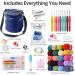 Beginner Crochet Kit for Adults and Kids - Amigurumi and Crocheting Projects - 20 Colors Yarn, Hooks, Book, Bag - All-in-One Crochet Starter Kit - Buy Online on GoSupps.com