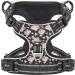 Shop Heele Dog Crockery & No-Pull Harness for Medium Dogs - Breathable Reflective Anti-Pull Design | Flower Black - Buy Online on GoSupps.com