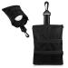 Golf Storage Zipper Handbag Pocket with Gear Clip Hook Black