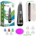 Blackhead Remover Pore Vacuum-La Sherlins New Version Blackhead Suction Device for Whitehead Blackheads  Facial Cleaning with USB Rechargeable  Display & 5 Strong Suction Probes.(White & Black)Black.