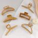 Magicsky 6 Pack 4 Inch Metal Hair Claw Clips - Gold & Wood Grain - Non-slip - for Thick Thin Hair - Styling Accessories for Women and Girls - Buy Online on GoSupps.com