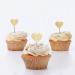24pcs Cupcake Toppers Gold Glitter Cake Decorating Toppers Heart Toppers for Birthday Valentines Wedding Cake Decorations Cupcake Toppers (Heart Toppers) - Buy Online on GoSupps.com
