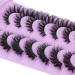 Mnik Lashes Fluffy False Eyelashes 7 Pairs 20mm D Curl Russian Wispy Cat Eye Natural Look - FANXITON D-20MM-02 - Buy Online on GoSupps.com