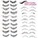 20 Pairs Wispy Mink Top & Bottom False Eyelashes Set with Applicator - Reusable Faux Mink Anime Lashes for Cosplay - Buy Online on GoSupps.com