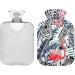 NAANLE 1L Hot Water Bottle with Palm Leaf Zebra Flamingo Cover - Pain Relief & Heat Therapy for Menstrual Cramps Hand & Feet - Buy Online on GoSupps.com