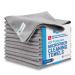 MW Pro Microfiber Cleaning Cloths (12 Pack) | Size 16" x 16"| All Purpose Microfiber Towels - Clean, Dust, Polish, Scrub, Absorbent (Gray) Gray 12 Count (Pack of 1)