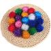 Voviggol 20-Pack Sparkle Cat Balls - Large Glittering Pom Pom Toys for Indoor Kittens - Fuzzy Colorful Balls - Buy Online on GoSupps.com