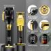 Professional Hair Clippers Set for Men | Cordless Barber Kit with LED Display & USB Rechargeable | Hair Cutting Kit - Perfect Gifts for Men (Black Gold - Buy Online on GoSupps.com