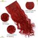 S-noilite 24 Dark Red Curly Clip In Hair Extensions - 8pcs Full Head Set - 60 Colors Available - Buy Online on GoSupps.com