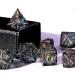 Cusdie Sharp Edges DND Dice Set - 7 PCs Handcrafted Polyhedral Dice for RPG, MTG, Pathfinder - Black Pattern - Buy Online on GoSupps.com