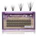 Bodermincer 8mm/10mm/12mm/14mm/16mm to Choose Thickness 0.07mm C Curl Individual Flare False Eyelashes 20 Hairs/Cluster Fake Lashes False Eyelashes Extension (10mm)