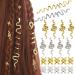 NAISKA 20PCS Loc Snake Hair Jewelry for Women Braids Serpent Dreadlock Accessories Hair Beads Braid Coils Hair Clips Rings Cuffs Men Braids Beard DIY Decoration(Gold & Silver)