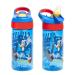 Zak Designs Sonic the Hedgehog Kids Water Bottle with Spout Cover and Built-in Carrying Loop Made of Durable Plastic Leak-Proof Water Bottle Design for Travel (17.5 oz Non-BPA Pack of 2)