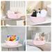 Small Oval Cotton Rope Woven Basket with Handle - Light Pink Nursery Storage Organizer for Baby Supplies, Toys, and Easter Gifts - Buy Online on GoSupps.com