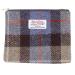 ICObuty Harris Tweed Check Zippered Cosmetic Bag Blue Tartan