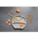 Kindsgut Silicone Learning Plate - Non-Slip & BPA-Free Suction Cup Grip Taupe - Ideal for International Shipping - Buy Online on GoSupps.com
