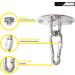Buy Clean Sports Ceiling Holder for Boxing Bags & Sling Trainers - 400kg Stainless Steel Bracket with Carabiner Hook - International Shipping Available - Buy Online on GoSupps.com