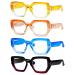 Eyekepper 4-Pack Large Frame Reading Glasses for Women - Fashionable Readers +2.00 4pcs-mix 2.0 x
