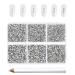 Beadsland 7200PCs flatback rhinestones clear rhinestones nail gemstones round crystal street stones for handicrafts mixed 6 sizes with wax pen kit SS3-SS10 syllable hematite silver hematie