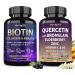 StrongVit Biotin Supplements & Quercetin Complex Bundle (120 Capsules)