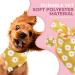 LunaMarie Plush Smooth Dog Bandana | Durable Polyester Pet Neckerchief for Small, Medium, Large Breed Dogs | Breathable and Stylish Accessory for Pets | Dual Layered Bandana for Dogs and Cats - Daisies Design - Buy Online on GoSupps.com