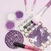Prim and Pure Kids Makeup Gift Set - Fairy Purple Stencil Bioglitter Eyeshadow Lip Gloss Cosmetic Bag & Brush Accessories | Perfect Gift for Little Beauties - Buy Online on GoSupps.com