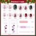 MELLIEX 48 Pieces Christmas False Nails Short 12 Sizes Artificial Press on Nails Full Cover Christmas Stick On Nails for Women Nail Art Decoration White Tree - Buy Online on GoSupps.com