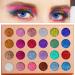 Delanci Glitter Eyeshadow Palette - 24 Highly Pigmented Neon Colors | Gold Blue Red Pink - International Shipping Available - Buy Online on GoSupps.com