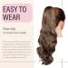 DCBABOO Wavy Clip-In Ponytail Extensions - Dark & Light Brown 45cm 140g Synthetic Hair - Buy Online on GoSupps.com