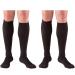 Truform Compression 20-30 mmHg Knee High Dress Style Socks Black Medium 2 Count Black Medium (Pack of 2)