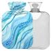 NAANLE SEA WAVE MARMOR hot water bottle with cover Transparent hot water bottle 1L heat bottle for bed handfoot heat pain relief heat and cold therapy winter