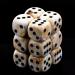 Chessex Marble Ivory with Black d6 Dice Set - 16mm Six Sided Die (12) Block - 1-Pack - Buy Online on GoSupps.com