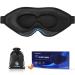 Sleep Mask COLIFRSC 3D Sleeping Mask for Men Women Soft 100% Block Out Light Comfy and Breathable for Lash Extension Light Blocking with Adjustable Strap Eye mask for Travel Naps Yoga Black