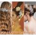 Healeved Rhinestone Flower Hair Side Combs Crystal Bride Wedding Hair Comb Bridal Headpieces Bridesmaid Hair Accessories Hair Styling Side Comb - Buy Online on GoSupps.com