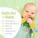 Ashtonbee 2-in-1 Baby Fruit Feeder & Teething Toy - Silicone Teether for Baby Feeding & Teething Relief - Pink & Green Pacifiers Included - Buy Online on GoSupps.com