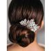 Opal Crystal Bridal Hair Comb - Retro Wedding Hair Accessories for Brides & Bridesmaids (Silver) - Buy Online on GoSupps.com