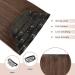 Feshfen Clip In Hair Extensions - 50cm 4PCs Synthetic Chocolate Brown Extensions for Women - Smooth Long Hair - Buy Online on GoSupps.com