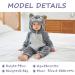 COOKY.D Baby Hooded Rompers | Winter Flannel Jumpsuit Pajamas | 30-36 Months | Dog Design - Buy Online on GoSupps.com