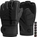 Rdx professional mma gloves training kara maya hide leather sparring grappling martial arts kick boxing black gloves muay thai boxing punching bag prayer sandbag padded punching gloves men men black m