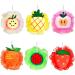 6 Pieces Cute Fruit Bath Shower Sponge Loofahs Mesh Pouf Shower Ball Colorful Cartoon Body Scrubber Balls Shower Mesh for Kids Adults