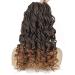 Goddess Curly Box Braids Crochet Hair for Black Women 3X Wavy Box Braided hair Extension Synthetic Fiber Braiding Hair (18inch 1B/30) 1B/30 18 Inch (Pack of 6)